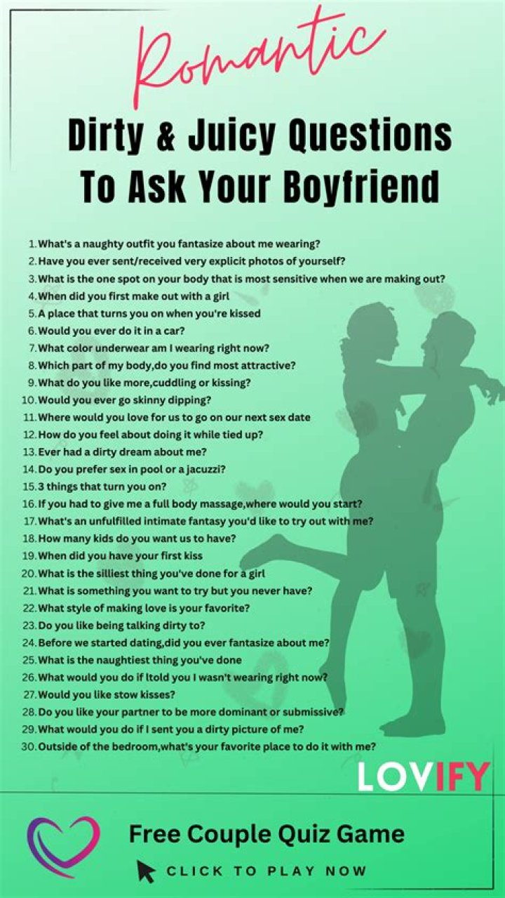 Dirty Questions To Ask Your Boyfriend